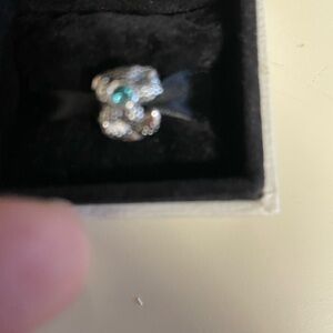 NIB Pandora Sterling Silver Octopus Charm with Blue Eyes.  Pandora Box Included.